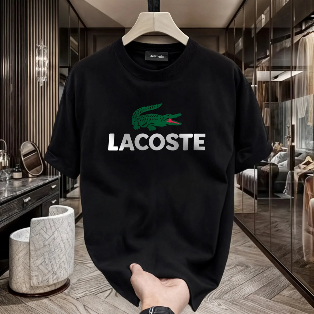 Men's premium Black Cotton Round Neck T Shirt