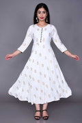 Rayon Printed Anarkali Kurti for Women